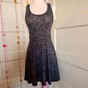 Mudd Black and Gray Stretchy Dress M